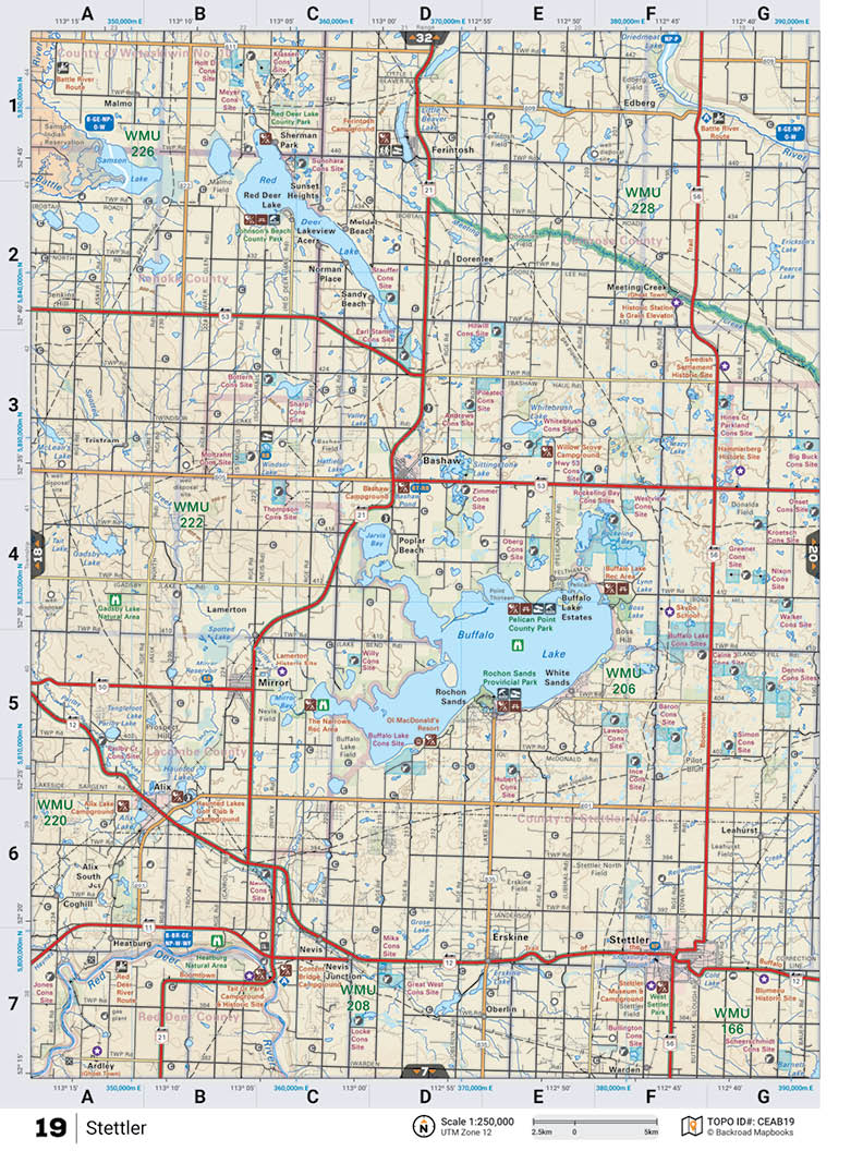 CEAB19 TOPO Map - Stettler - Backroad Maps