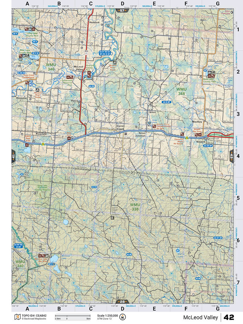 CEAB42 TOPO Map - McLeod Valley - Backroad Maps