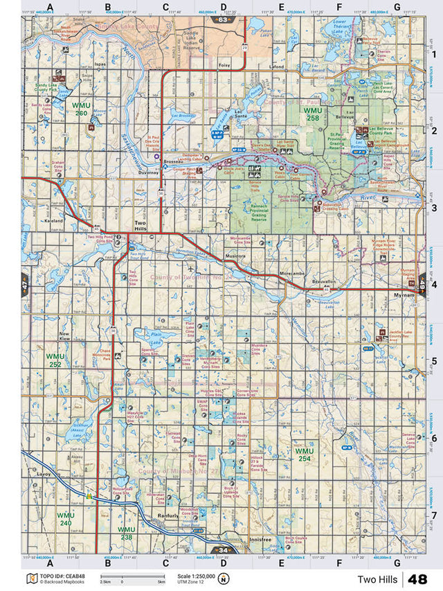 CEAB48 TOPO Map - Two Hills - Backroad Maps