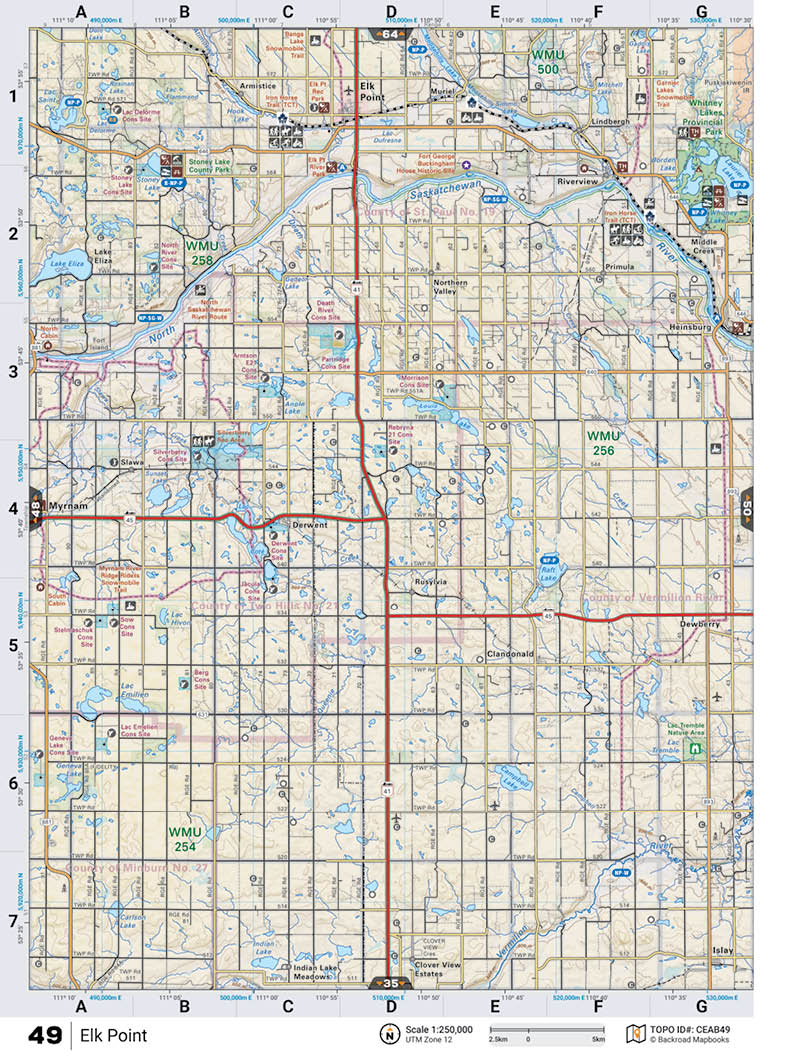 CEAB49 TOPO Map - Elk Point - Backroad Maps
