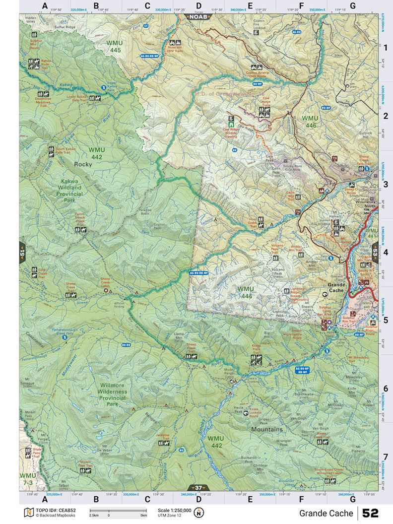 CEAB52 TOPO Map - Grande Cache