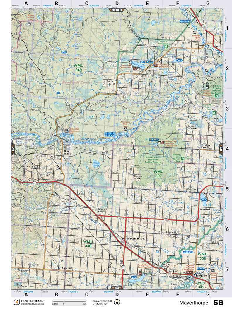 CEAB58 TOPO Map - Mayerthorpe