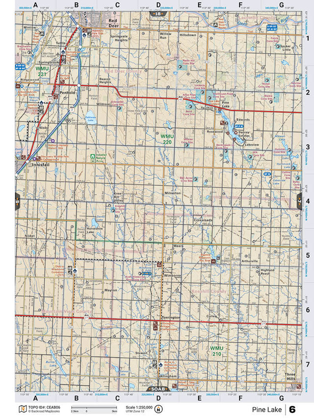 CEAB6 TOPO Map - Pine Lake - Backroad Maps