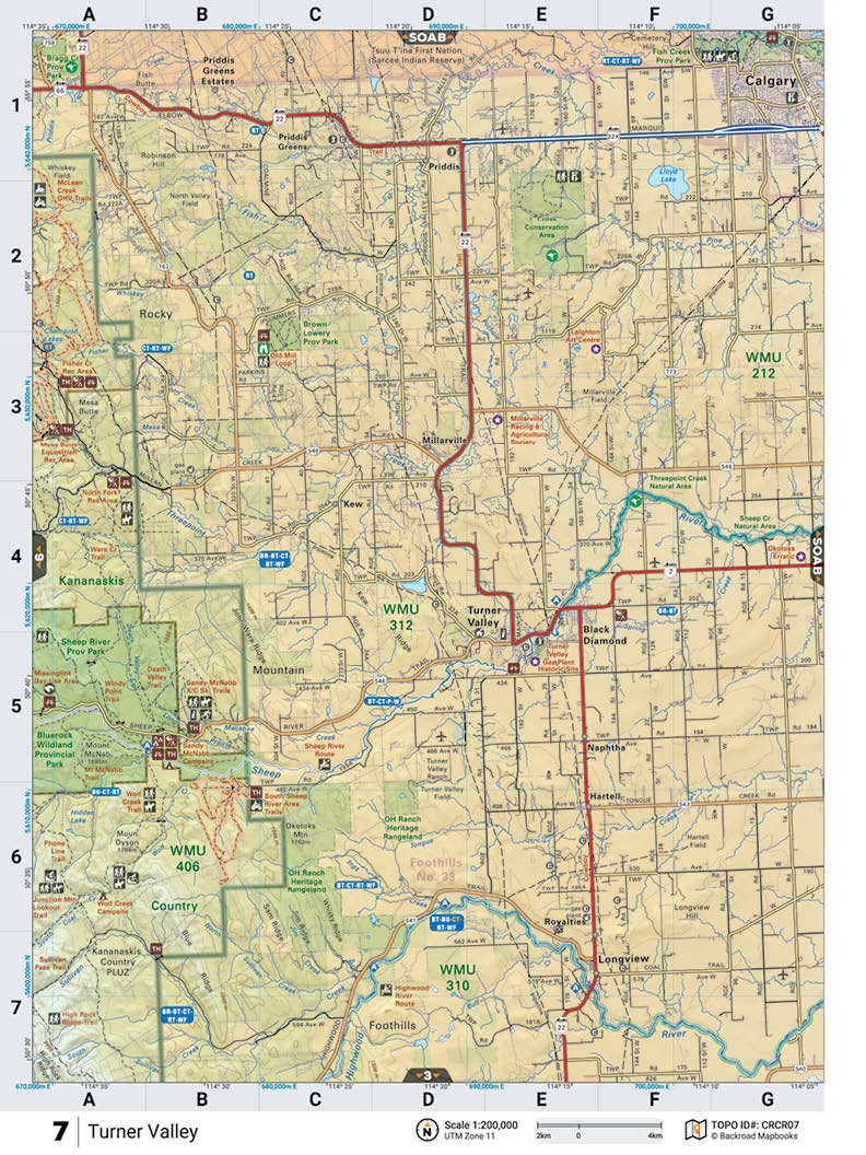 CRCR07 Wall Map - Backroad Maps