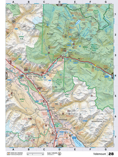 CRCR28 Wall Map - Backroad Maps