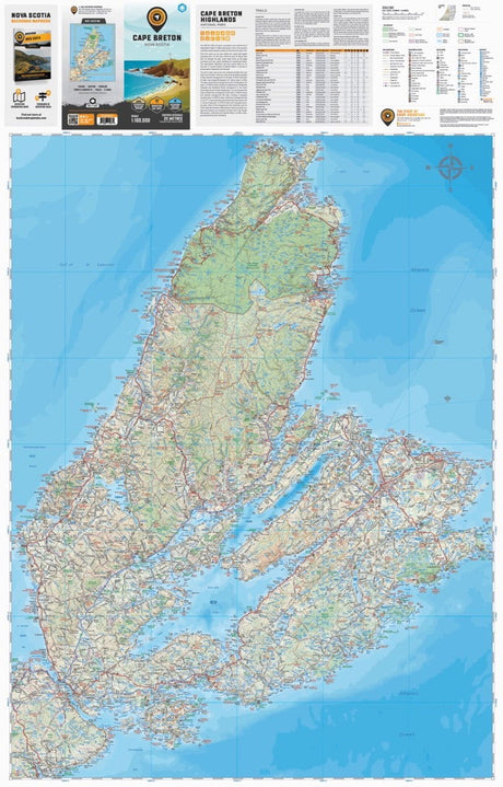 Cape Breton Island Nova Scotia - Destination Map - Backroad Maps