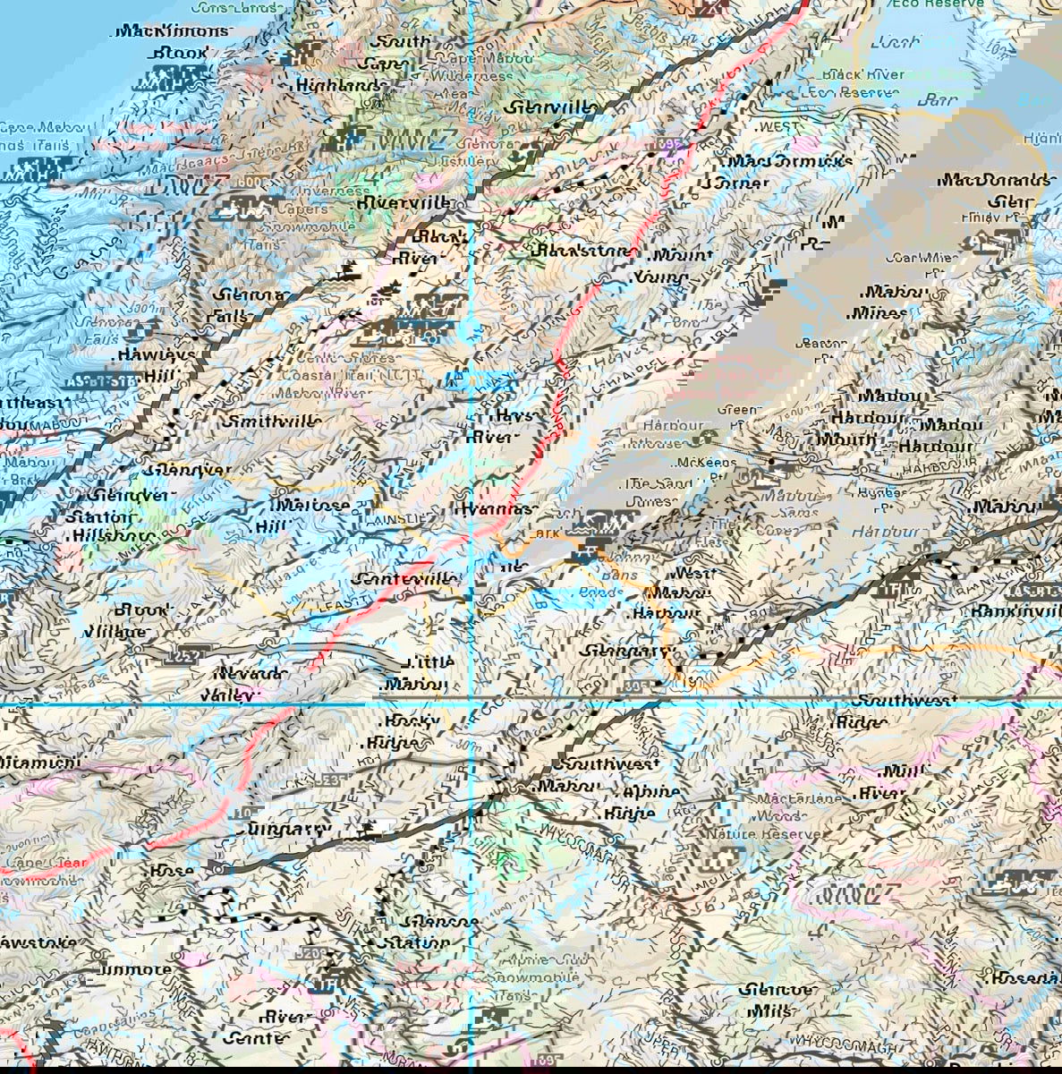 Cape Breton Island Nova Scotia - Destination Map - Backroad Maps
