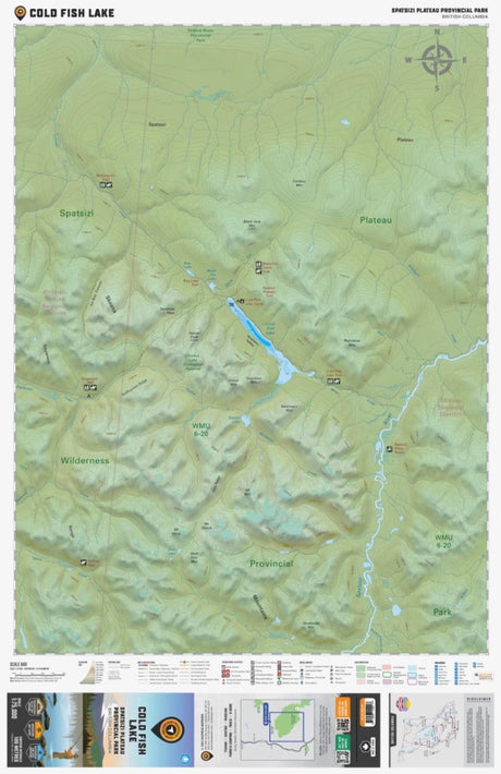Cold Fish Lake (Spatsizi Plateau Provincial Park, BC) - Destination Map - Backroad Maps