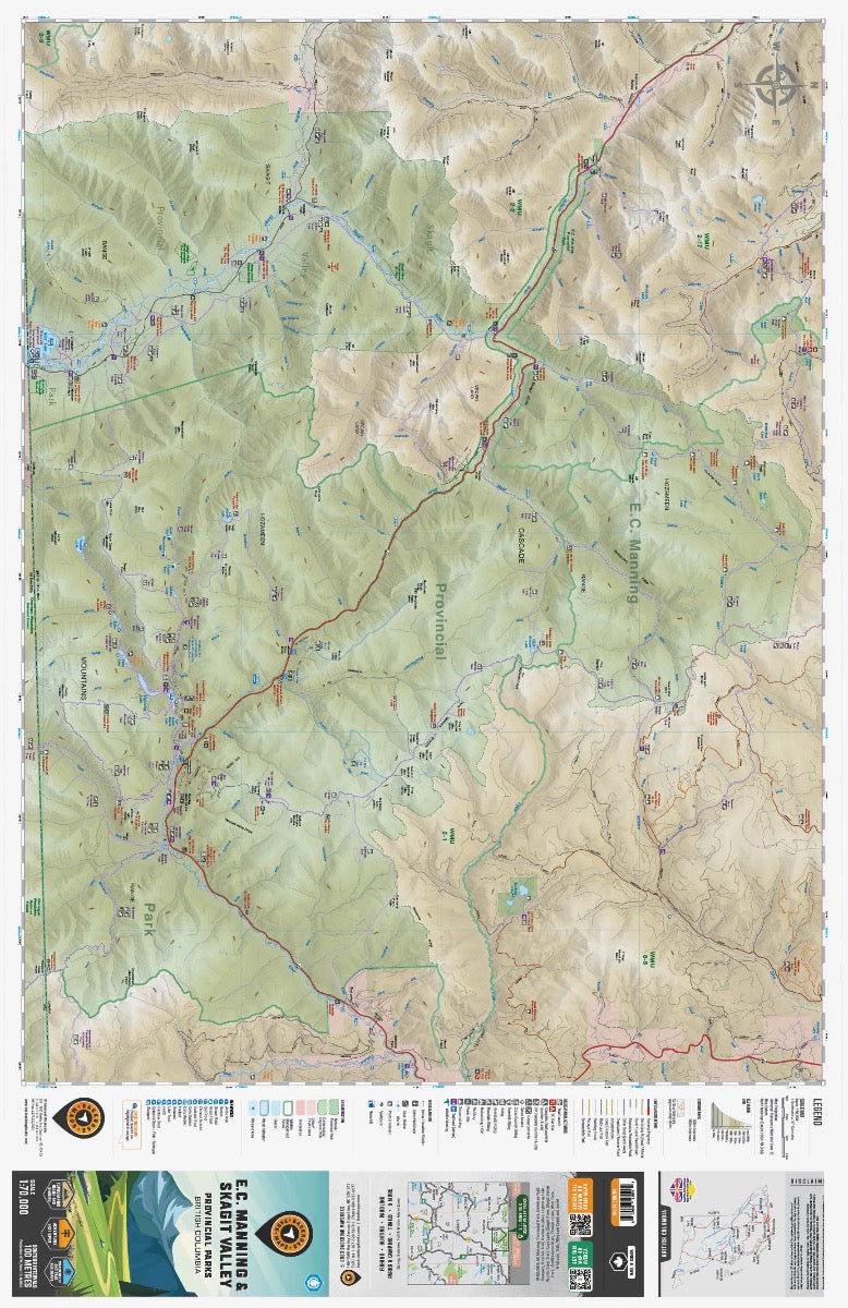 EC Manning & Skagit Valley Provincial Parks BC - Park Map - Backroad Maps