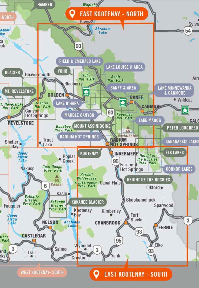 East Kootenay BC - Recreation Map - Backroad Maps