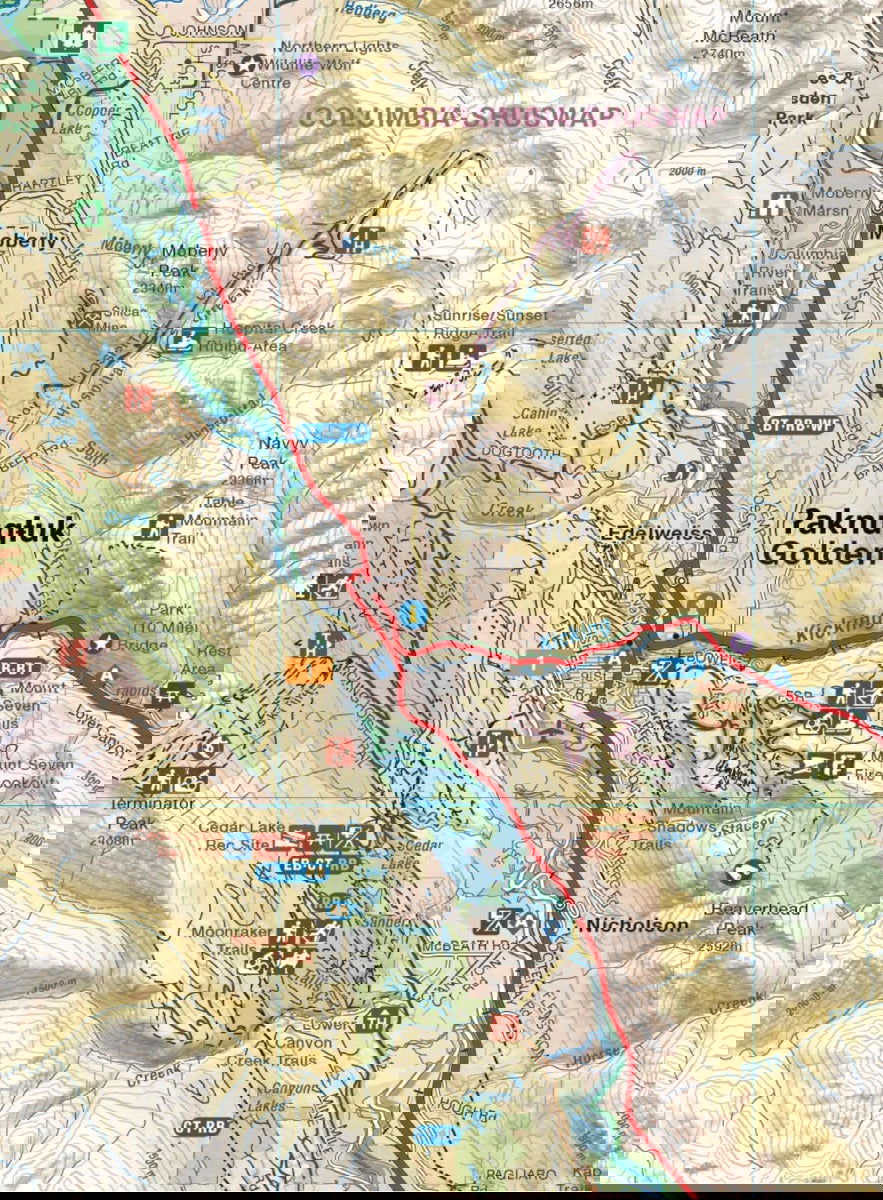 East Kootenay BC - Recreation Map - Backroad Maps