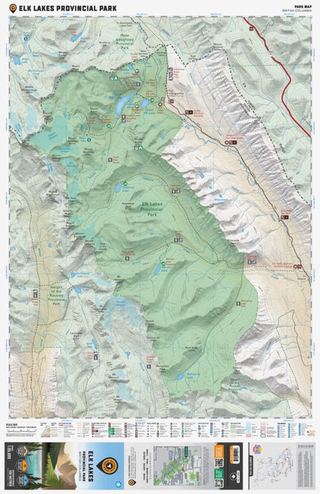 Elk Lakes Provincial Park BC - Park Map - Backroad Maps