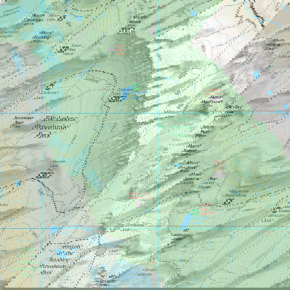 Elk Lakes Provincial Park BC - Park Map - Backroad Maps
