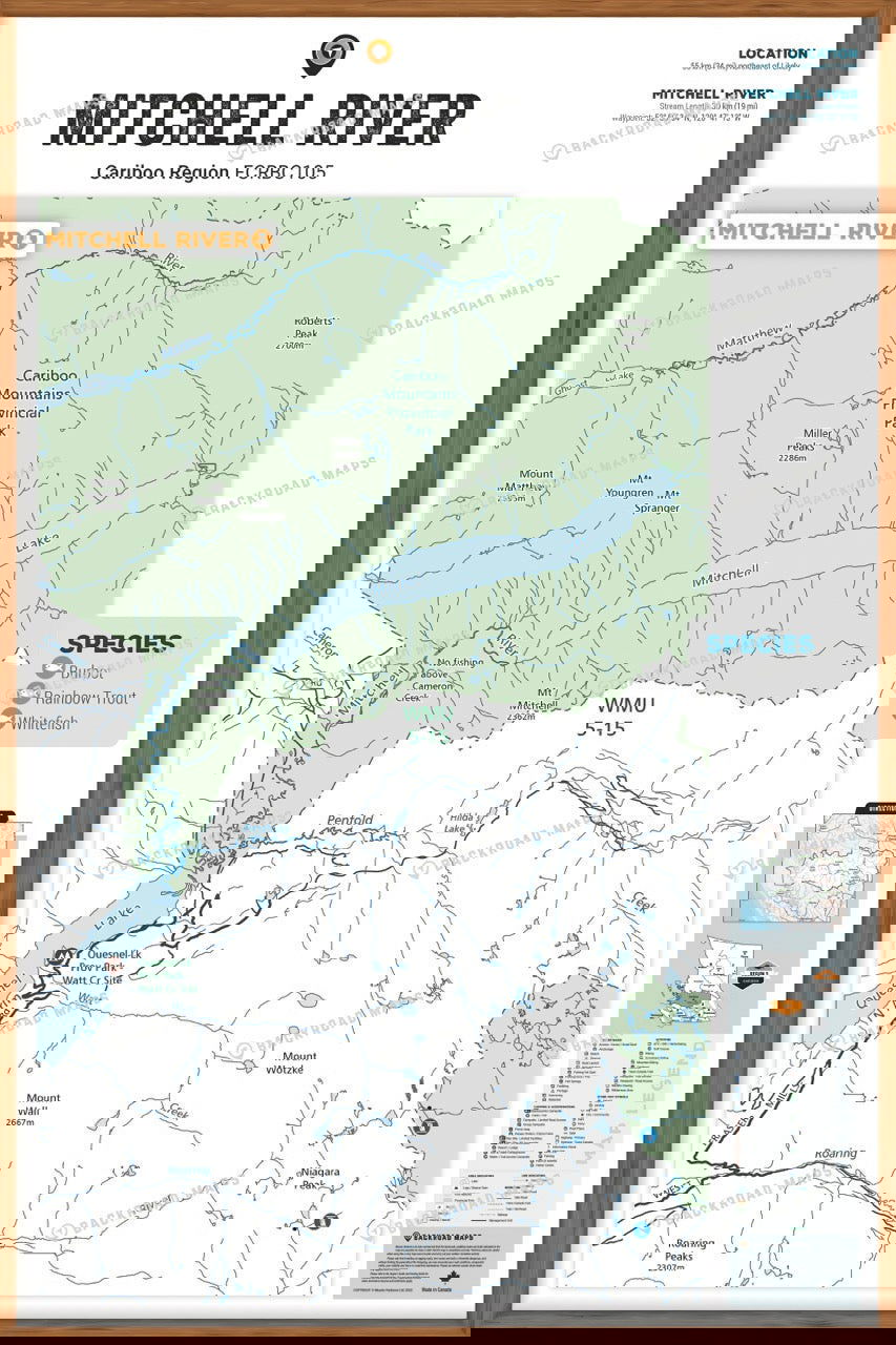 FCRBC105 Mitchell River - Wall Map - Backroad Maps