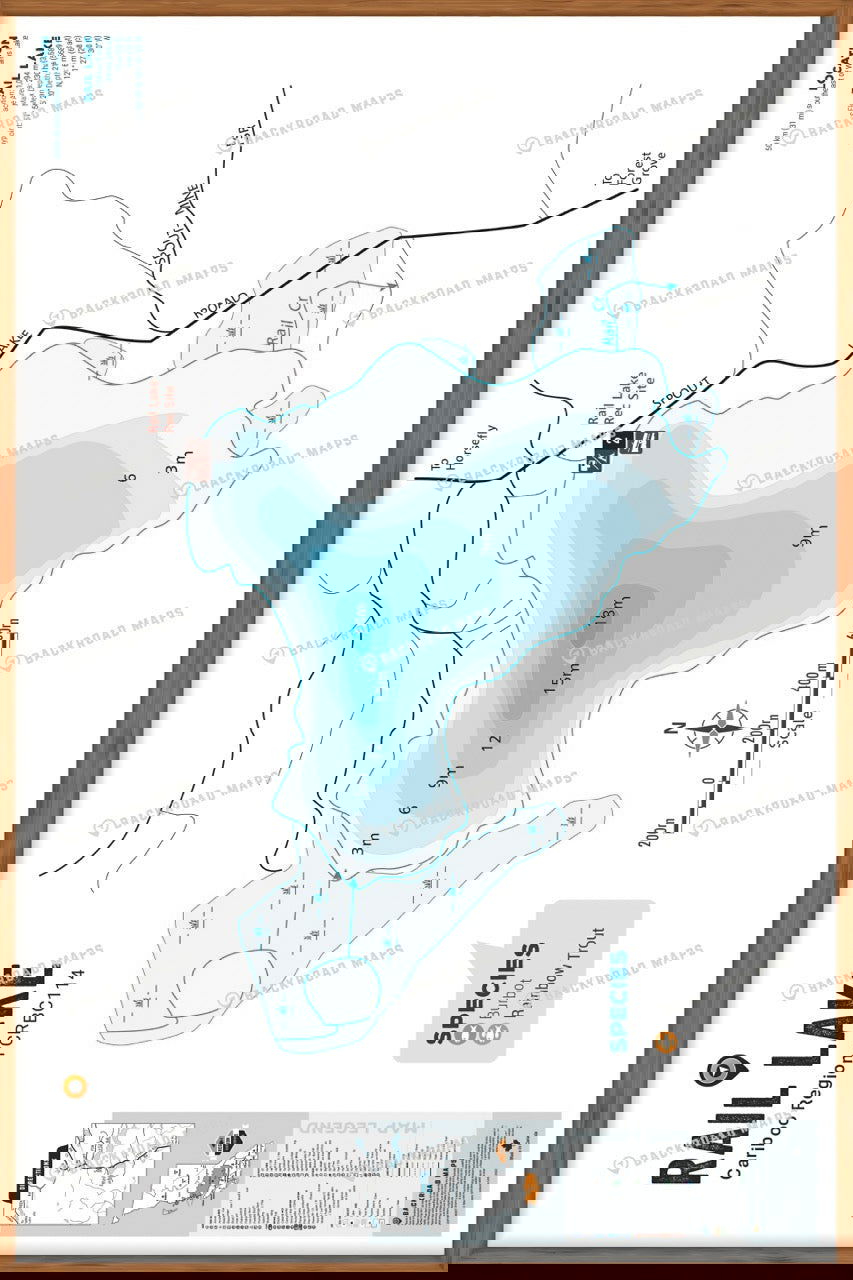 FCRBC114 Rail Lake - Wall Map - Backroad Maps