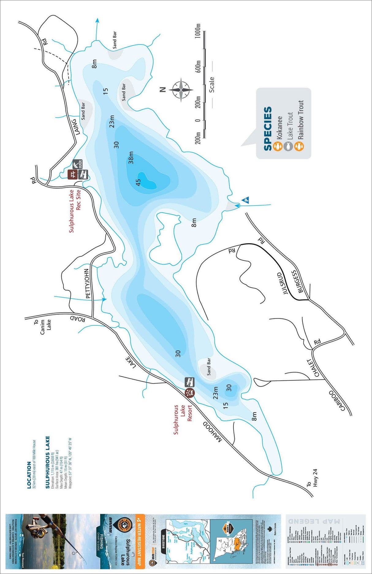 FCRBC124 Sulphurous Lake - Backroad Maps