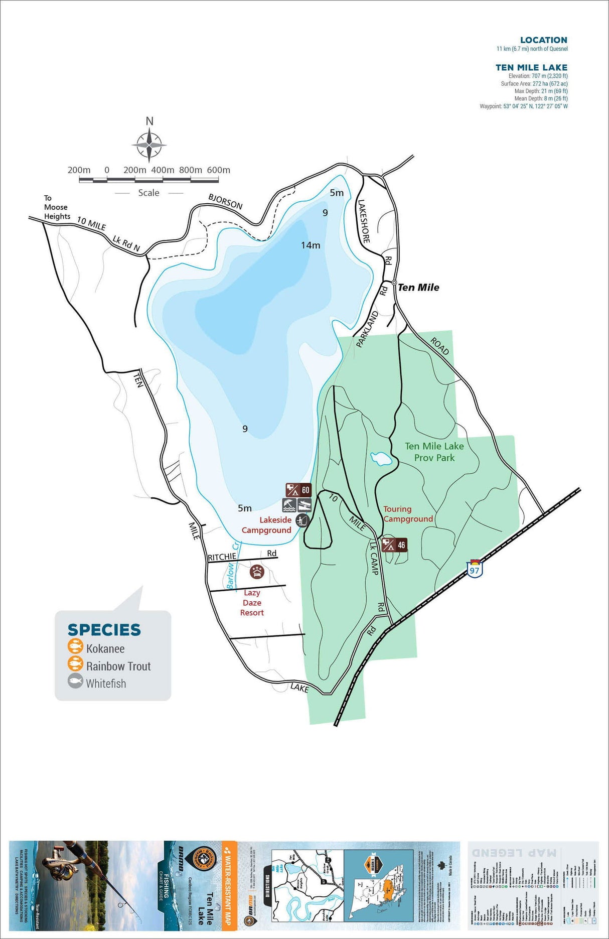 FCRBC125 Ten Mile Lake - Backroad Maps
