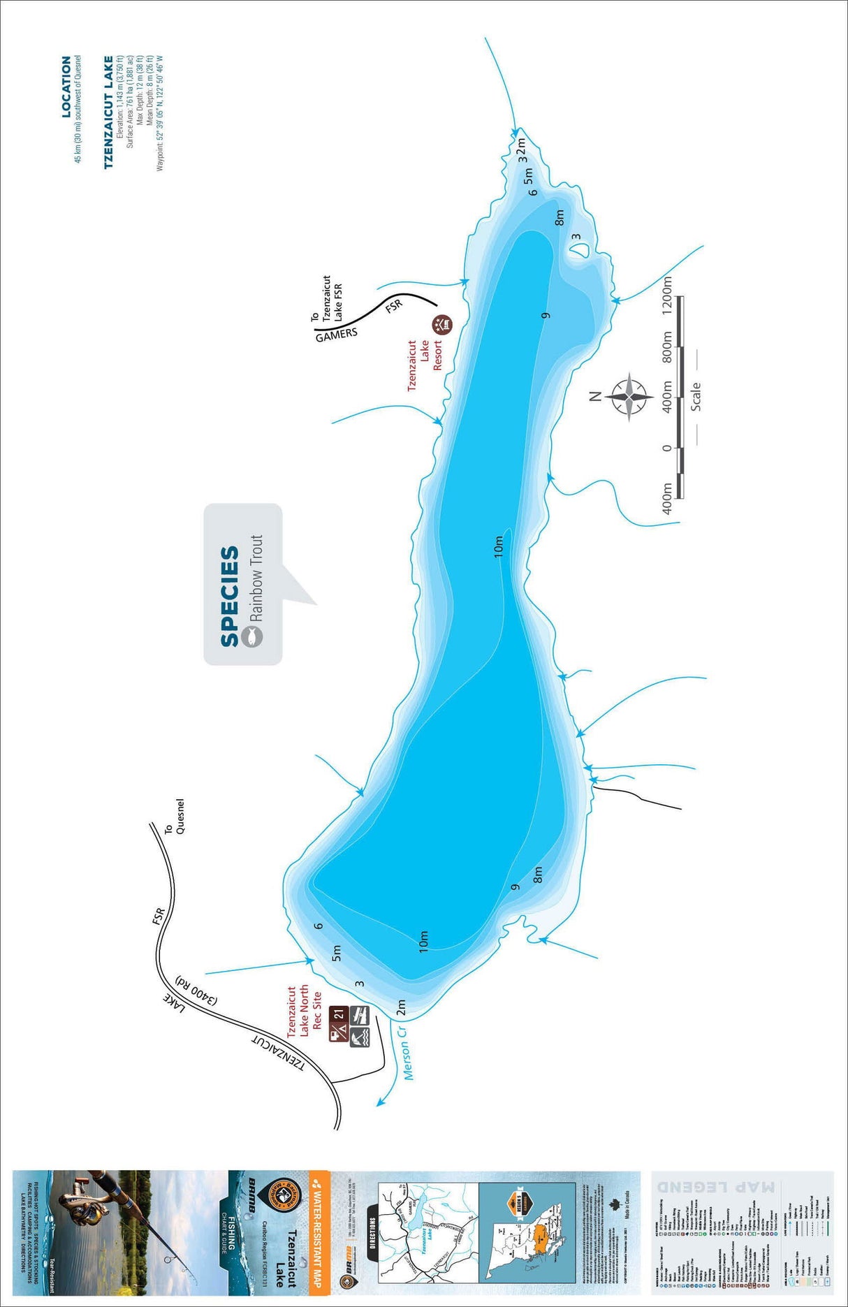 FCRBC131 Tzenzaicut Lake - Backroad Maps