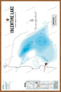 FCRBC132 Valentine Lake  - Wall Map - Backroad Maps