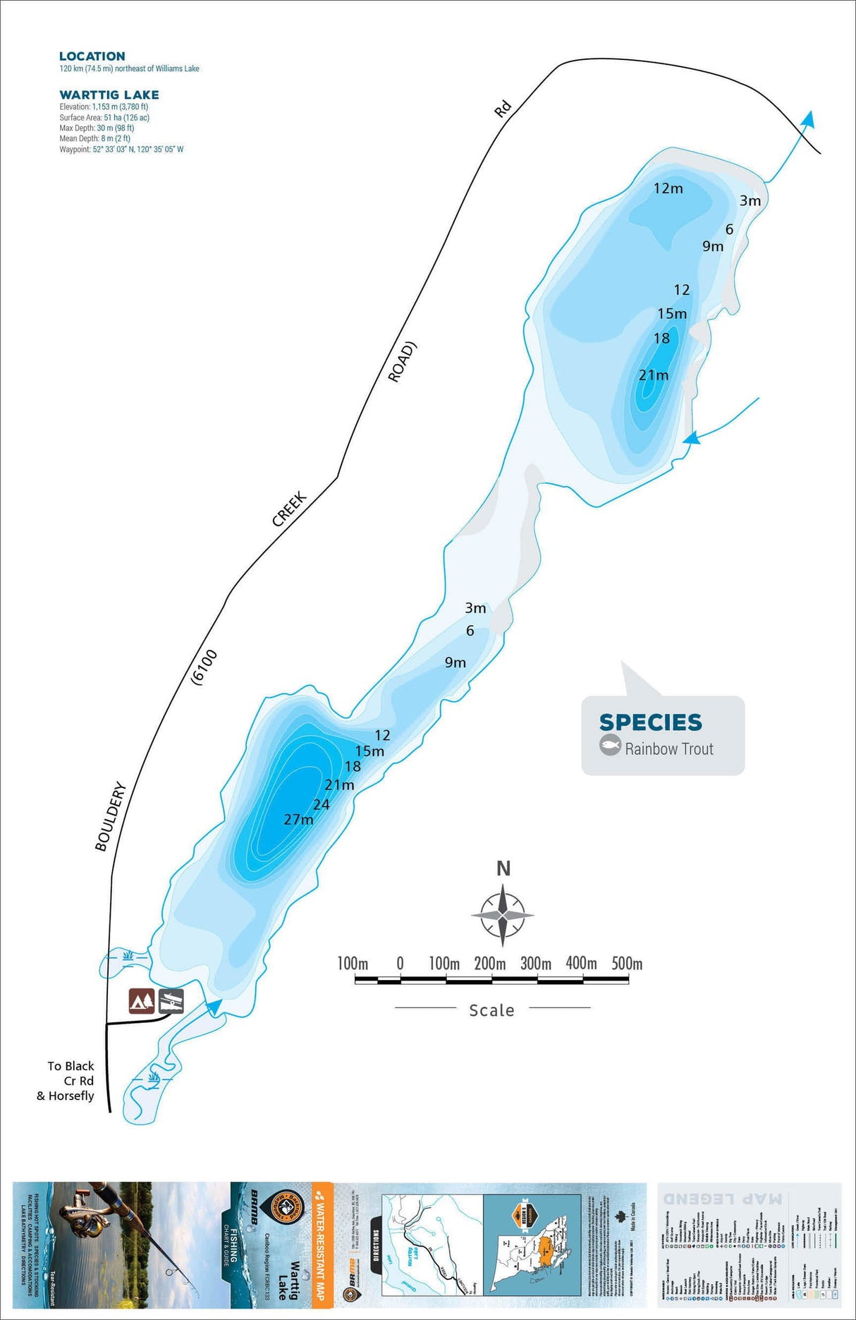 FCRBC133 Warttig Lake - Backroad Maps