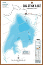 FCRBC31 Big Stick Lake  - Wall Map - Backroad Maps