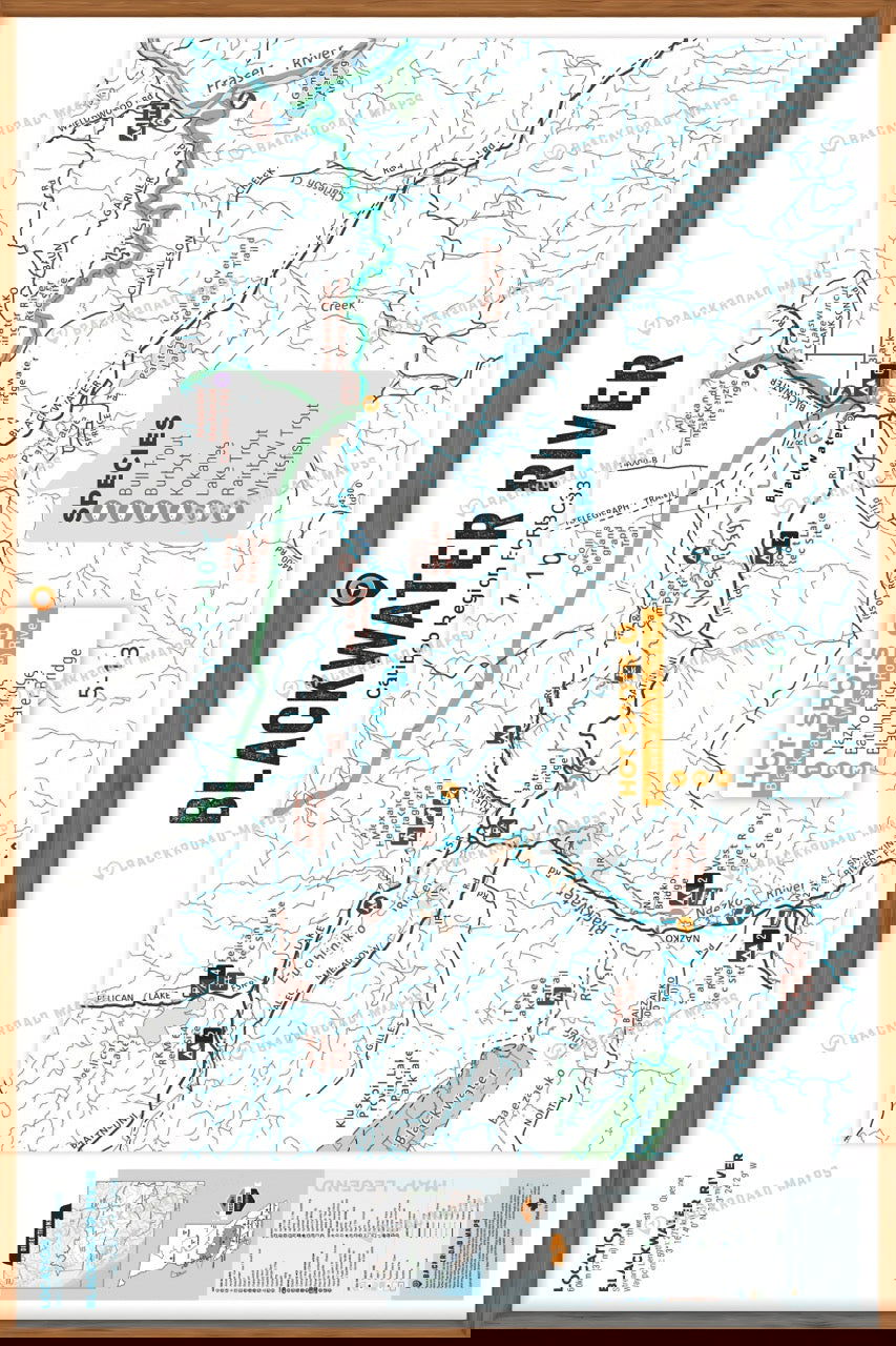 FCRBC33 Blackwater (West Road) River  - Wall Map - Backroad Maps