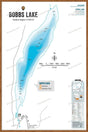 FCRBC35 Bobbs Lake  - Wall Map - Backroad Maps