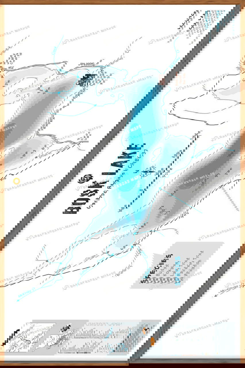 FCRBC37 Bosk Lake  - Wall Map - Backroad Maps