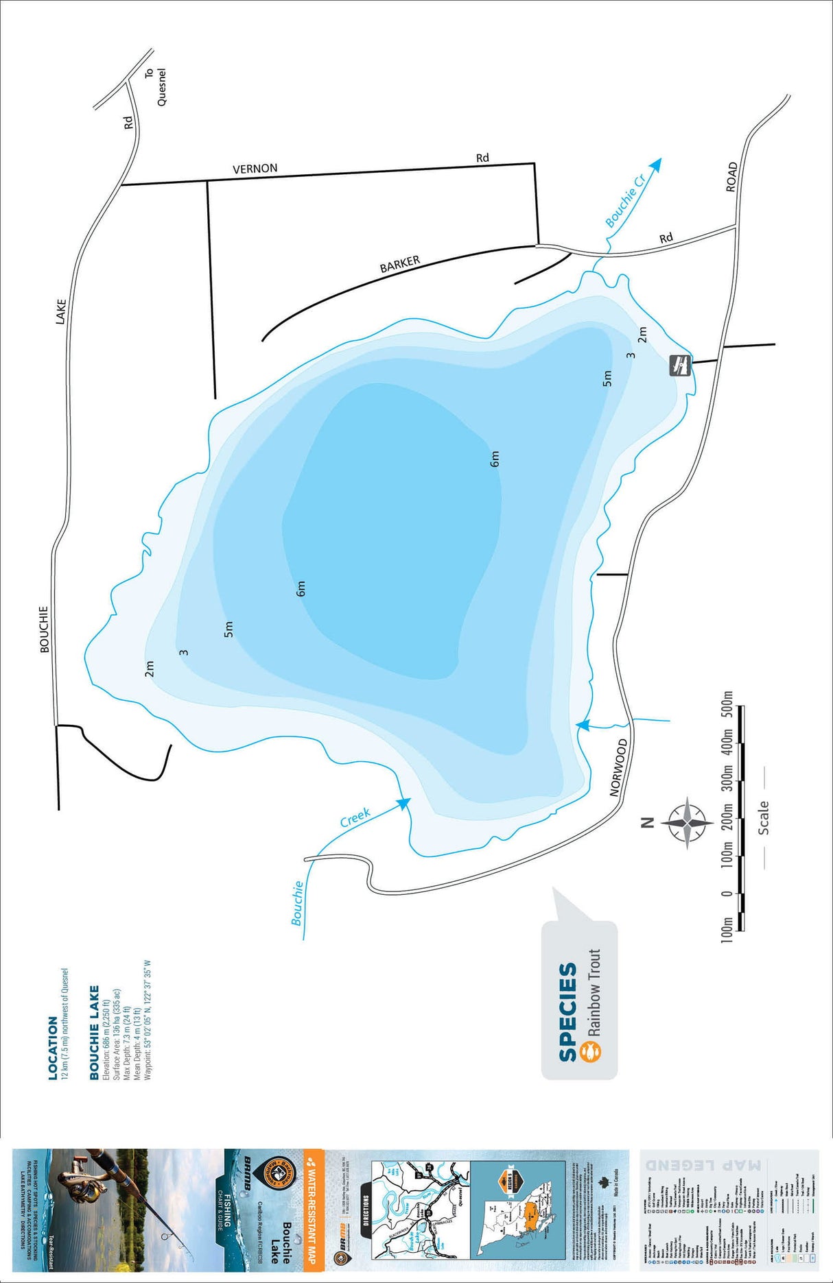 FCRBC38 Bouchie (Six Mile) Lake - Backroad Maps