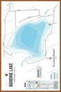 FCRBC38 Bouchie (Six Mile) Lake  - Wall Map - Backroad Maps