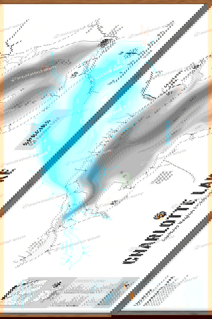 FCRBC44 Charlotte Lake  - Wall Map - Backroad Maps