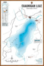 FCRBC45 Chaunigan Lake  - Wall Map - Backroad Maps