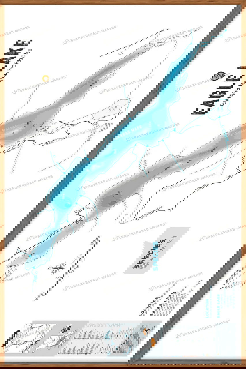 FCRBC60 Eagle Lake  - Wall Map - Backroad Maps