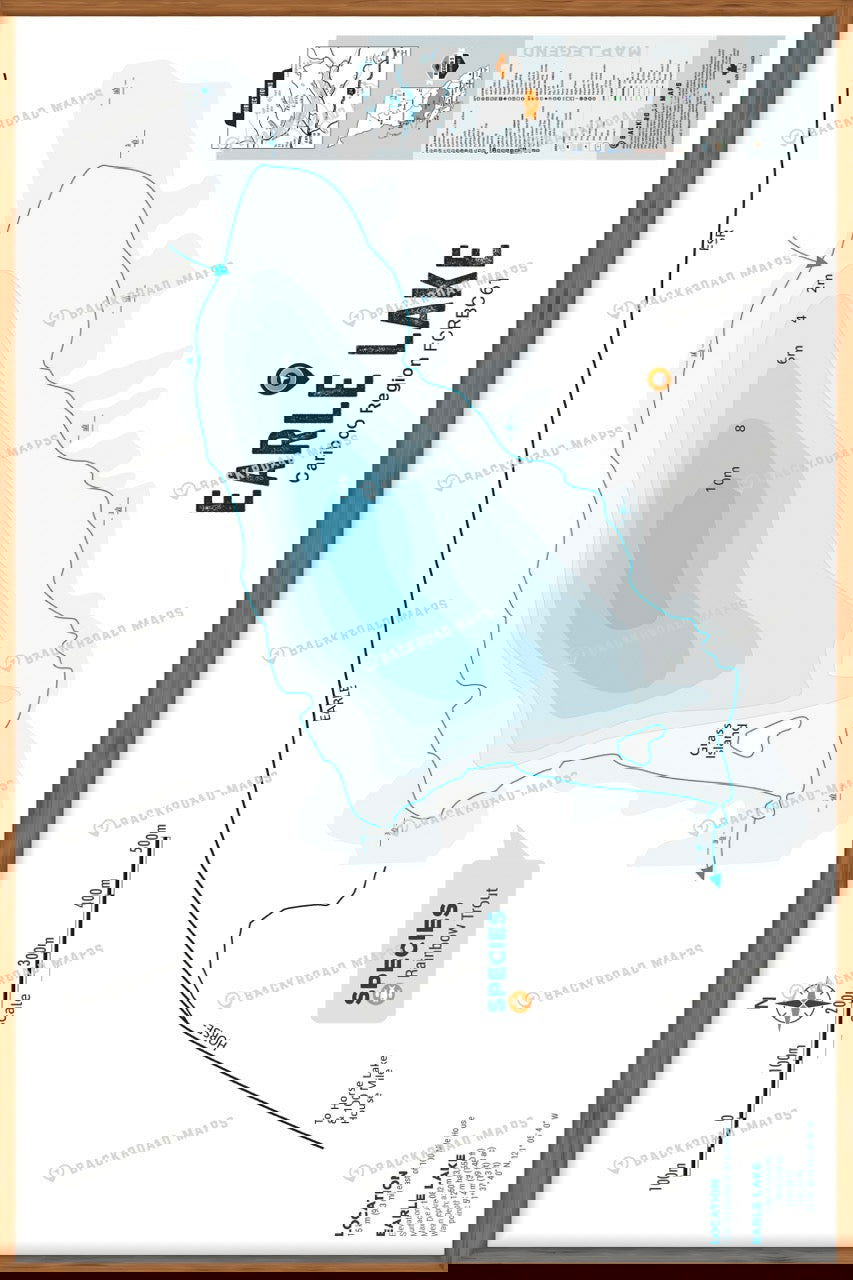 FCRBC61 Earle  - Wall Map - Backroad Maps