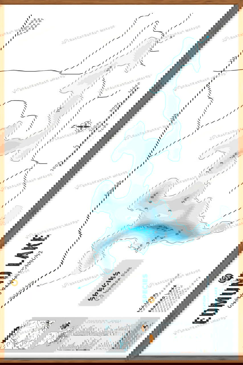 FCRBC62 Edmund Lake  - Wall Map - Backroad Maps