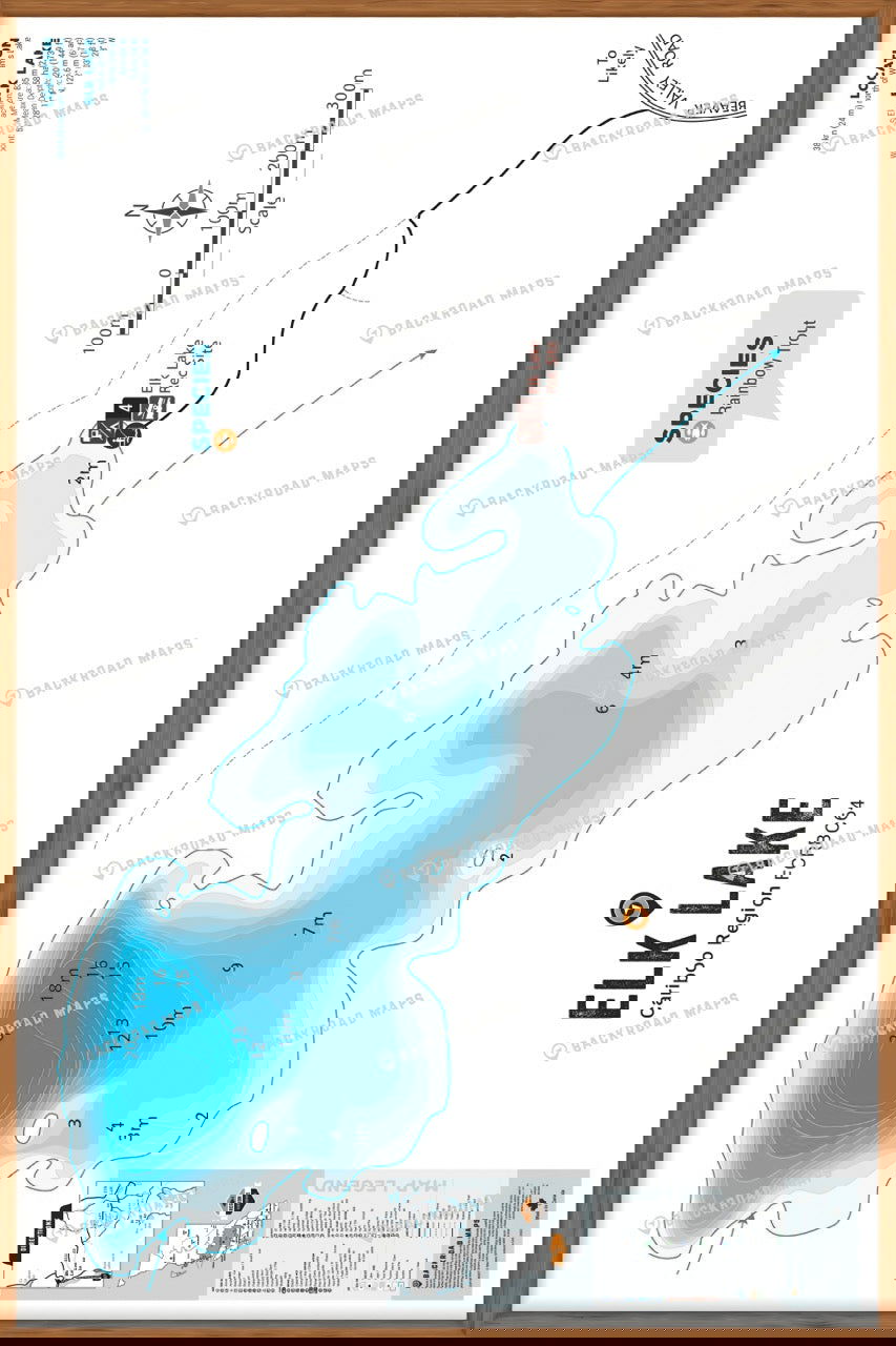 FCRBC64 Elk (Island) Lake  - Wall Map - Backroad Maps