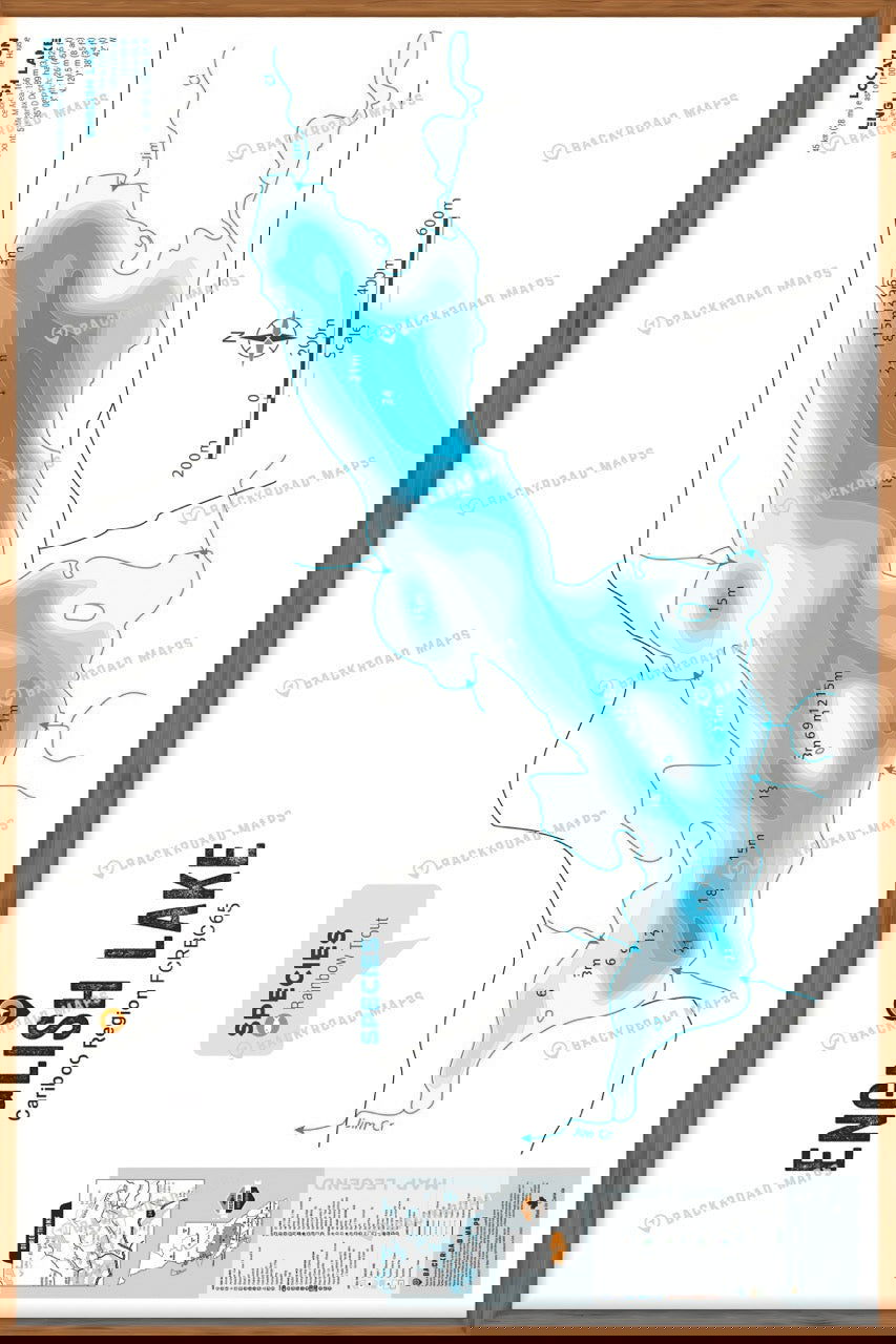 FCRBC65 English Lake  - Wall Map - Backroad Maps