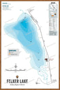 FCRBC68 Felker Lake  - Wall Map - Backroad Maps