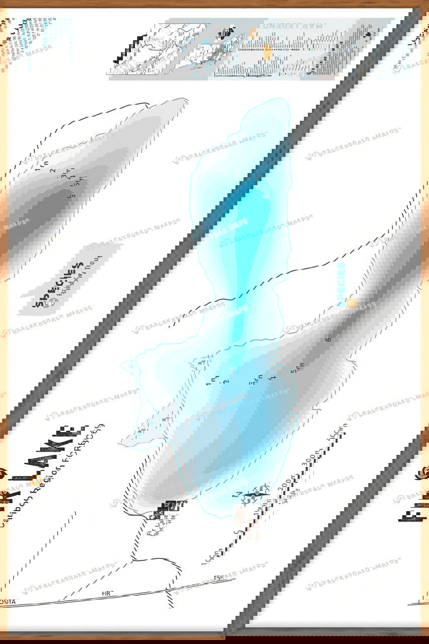 FCRBC69 Fir Lake  - Wall Map - Backroad Maps