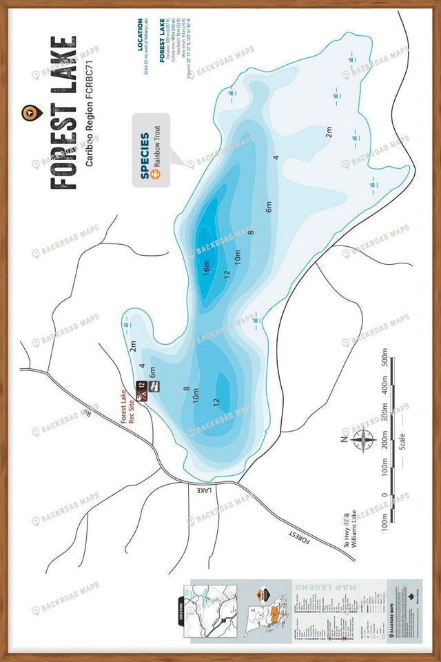 FCRBC71 Forest Lake  - Wall Map - Backroad Maps