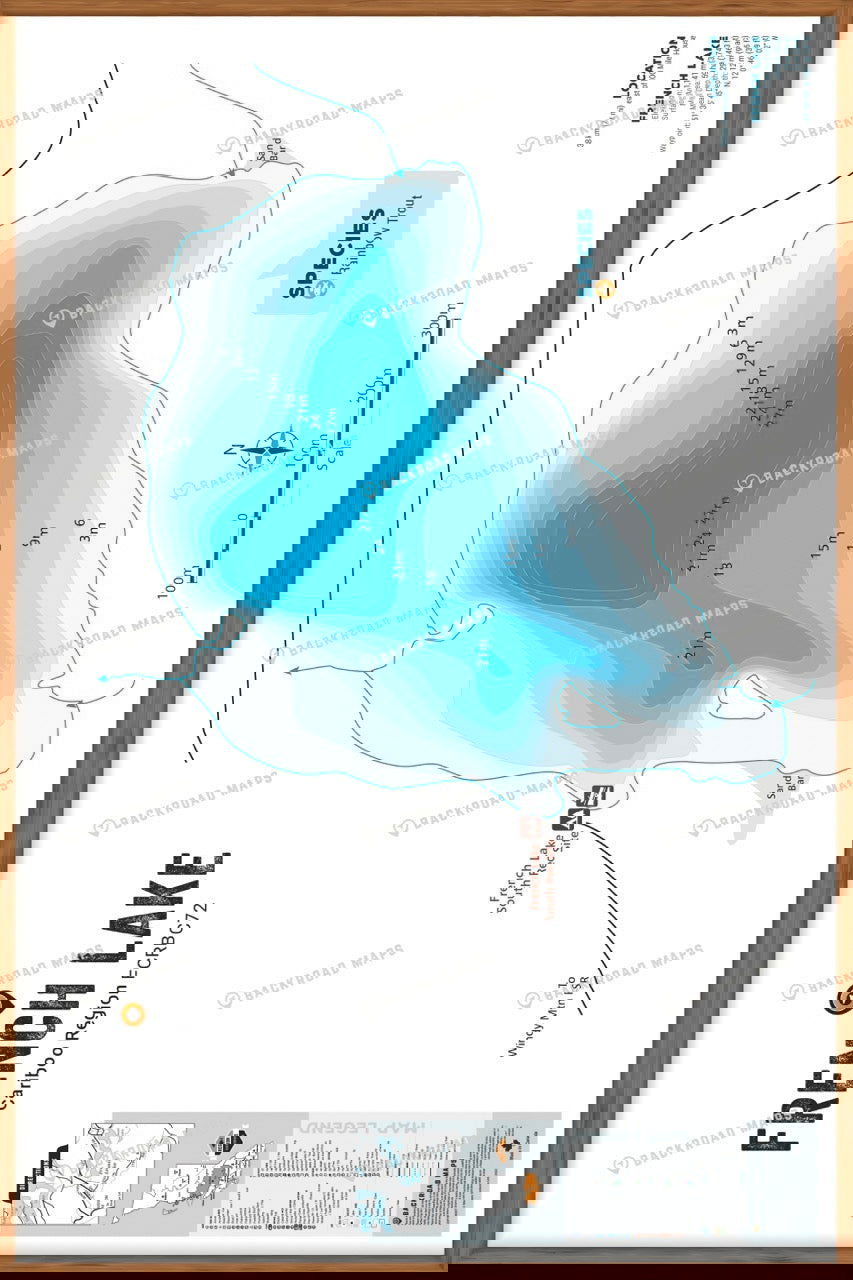FCRBC72 French Lake  - Wall Map - Backroad Maps