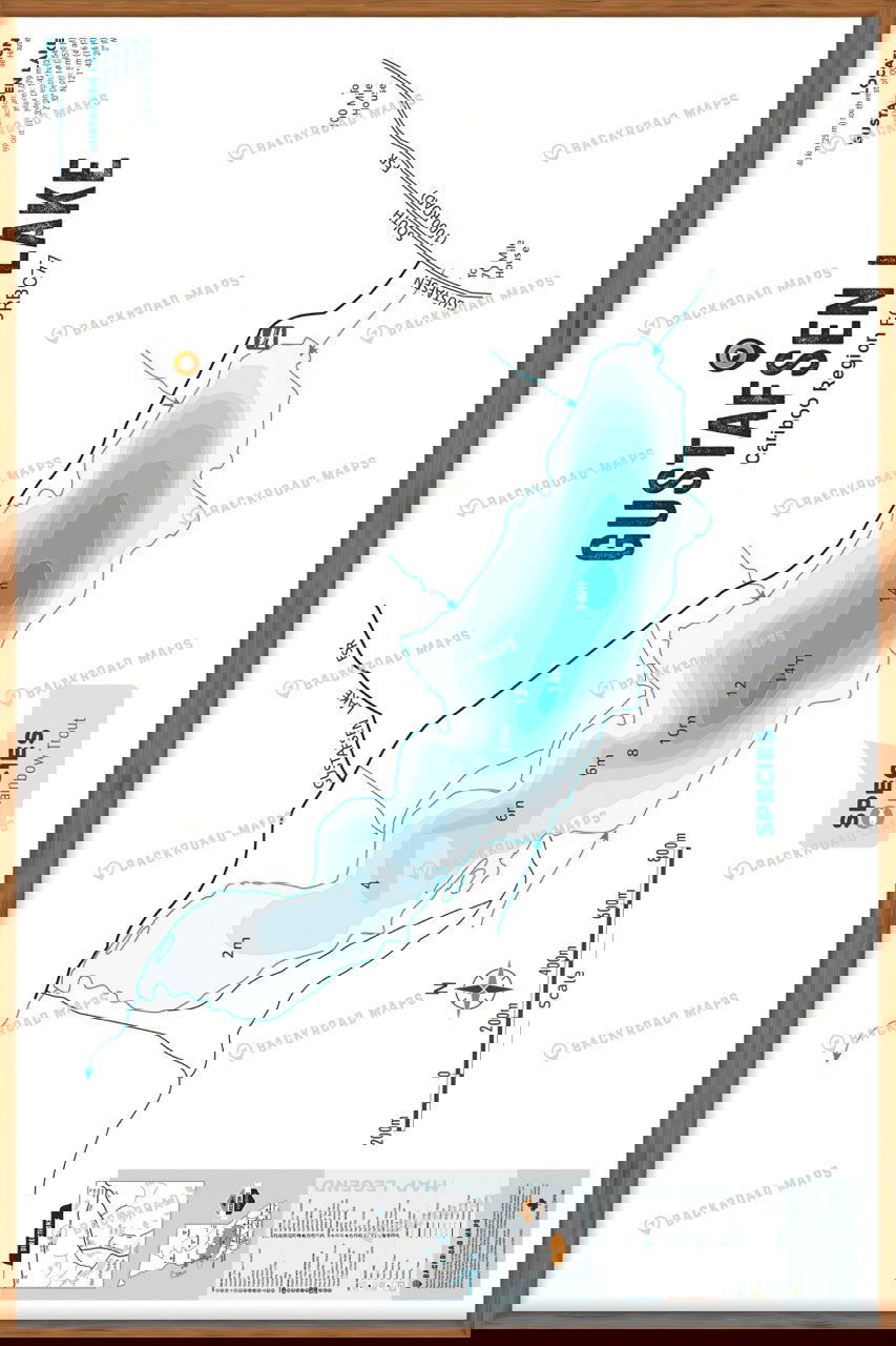 FCRBC77 Gustafsen Lake  - Wall Map - Backroad Maps