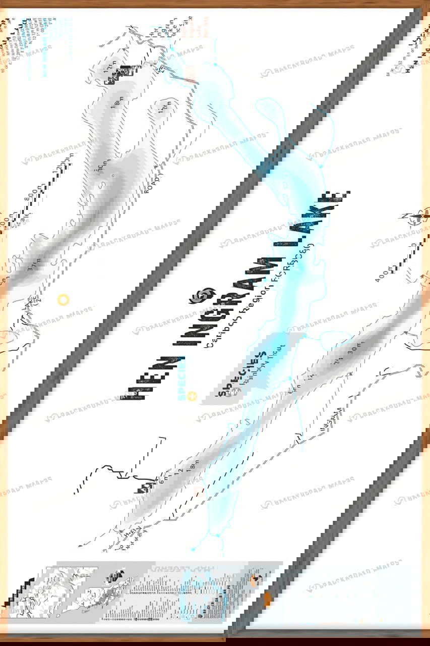 FCRBC80 Hen Ingram (9 Mile)  - Wall Map - Backroad Maps