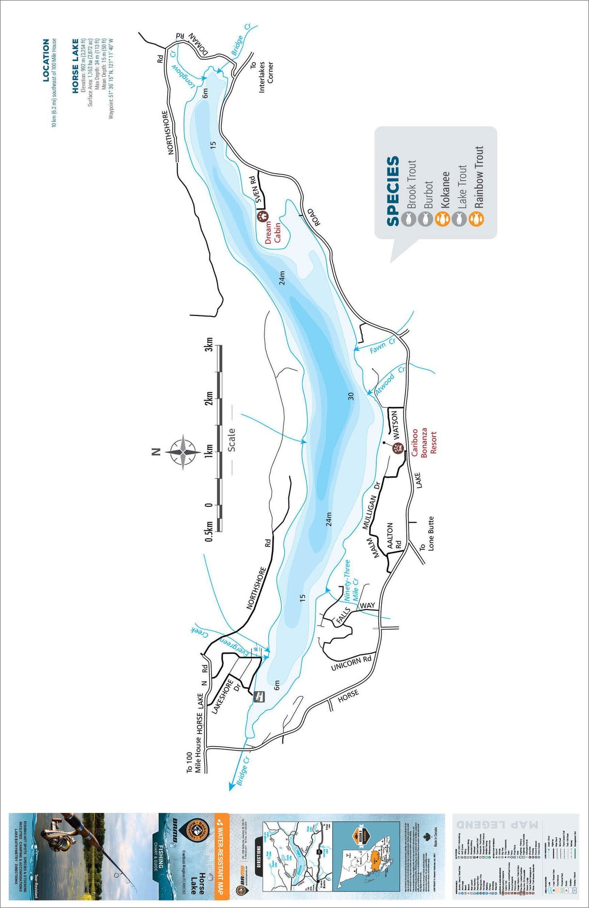 FCRBC83 Horse Lake - 100 Mile Area - Backroad Maps