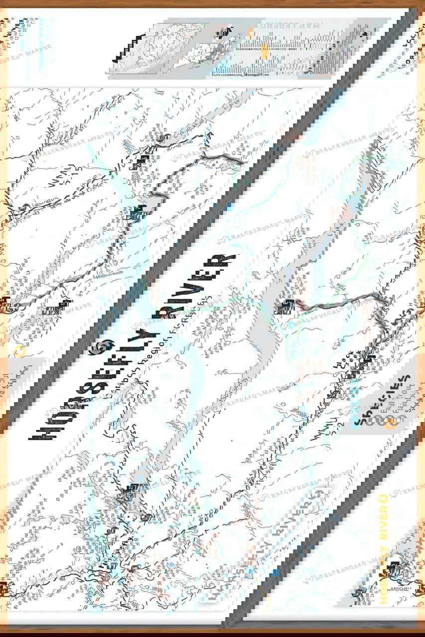 FCRBC85 Horsefly River  - Wall Map - Backroad Maps