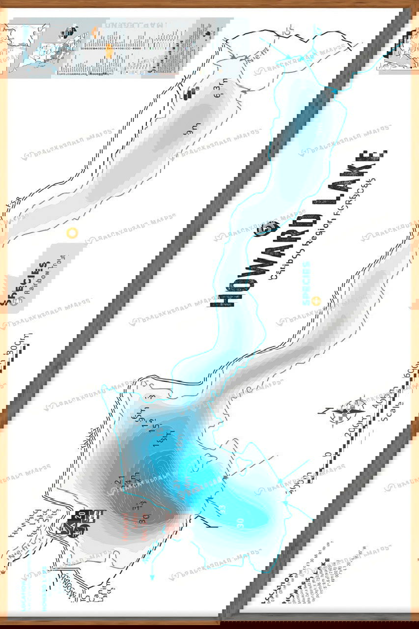 FCRBC86 Howard Lake  - Wall Map - Backroad Maps