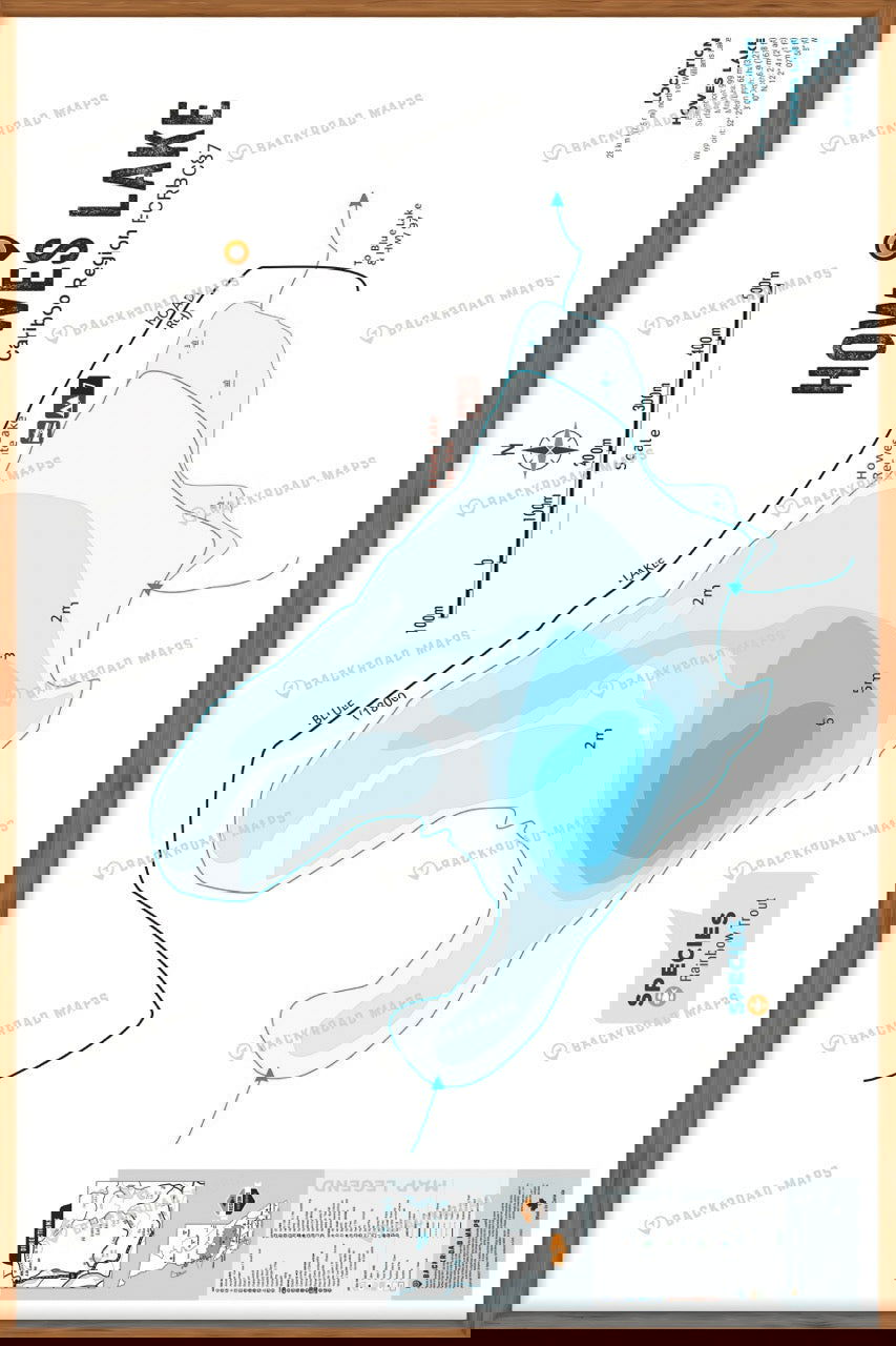 FCRBC87 Howes Lake  - Wall Map - Backroad Maps