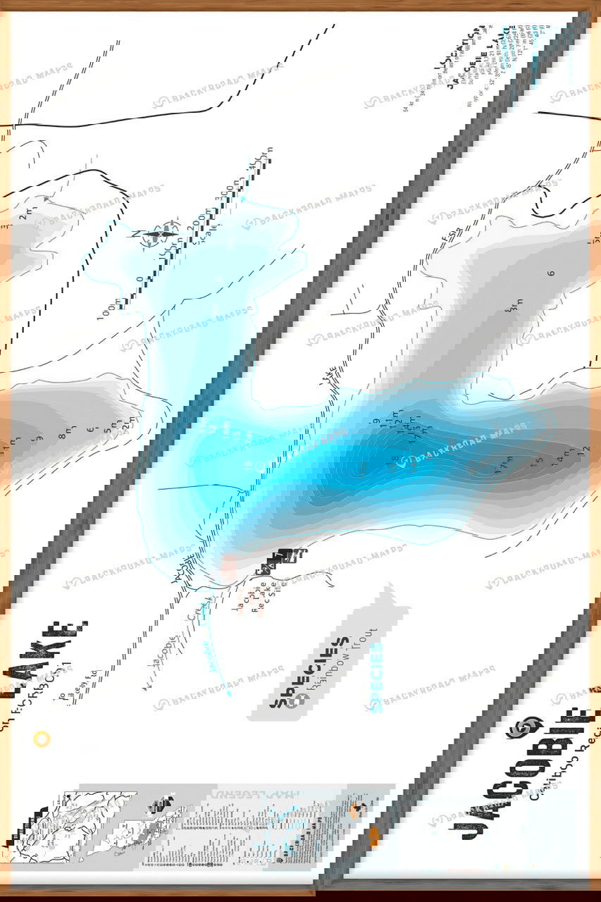 FCRBC91 Jacobie Lake  - Wall Map - Backroad Maps