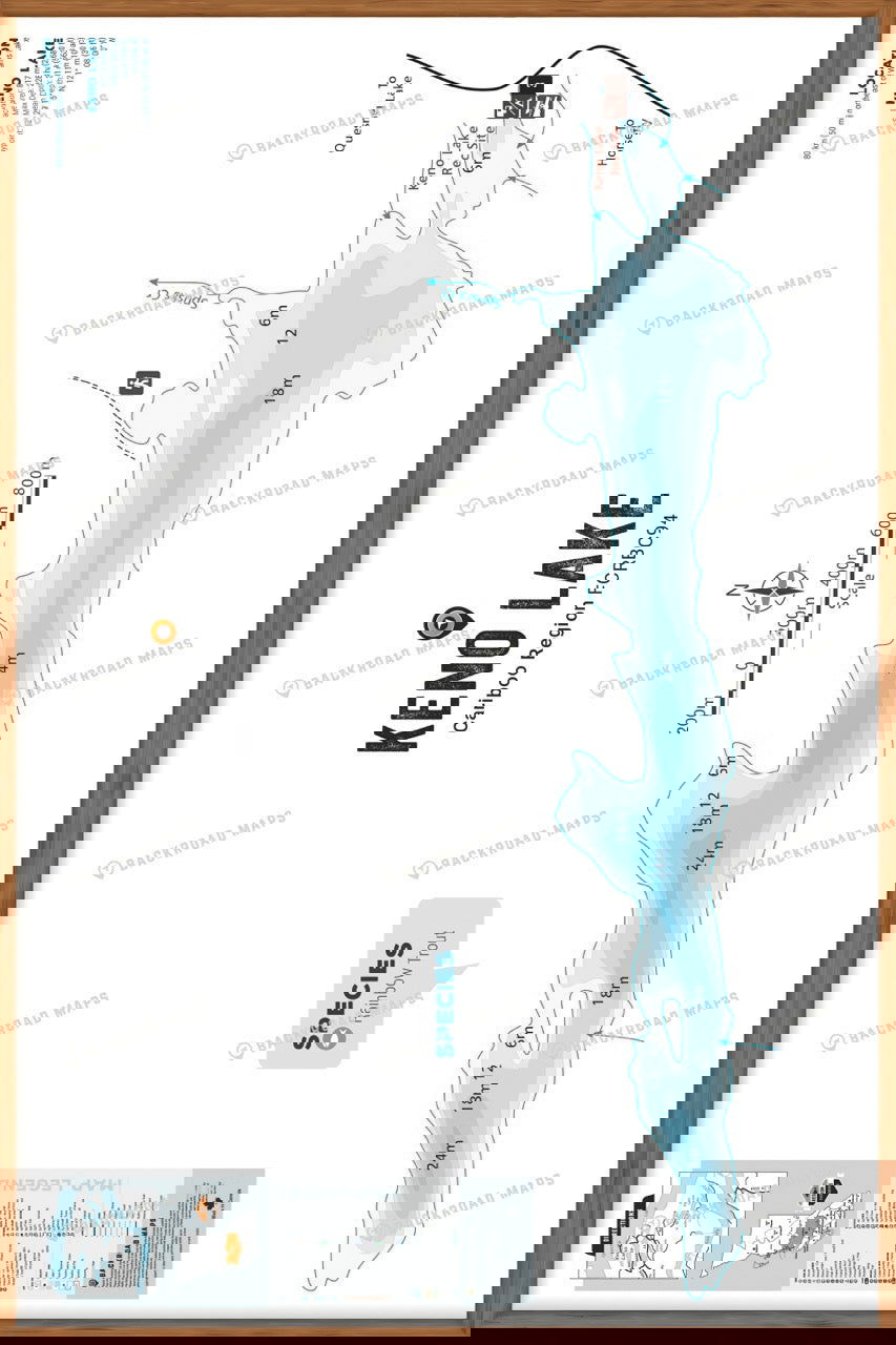 FCRBC94 Keno Lake  - Wall Map - Backroad Maps