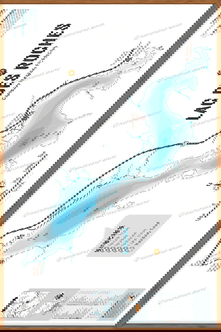 FCRBC96 Lac des Roches  - Wall Map - Backroad Maps